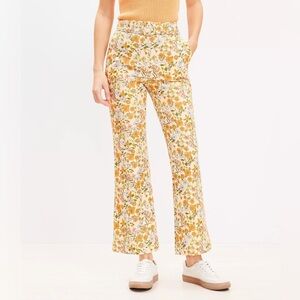 NWT Loft Floral Cropped Flare Pants